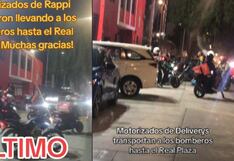 Tragedia en Real Plaza Trujillo: Trabajadores de delivery ayudaron a trasladar a los bomberos