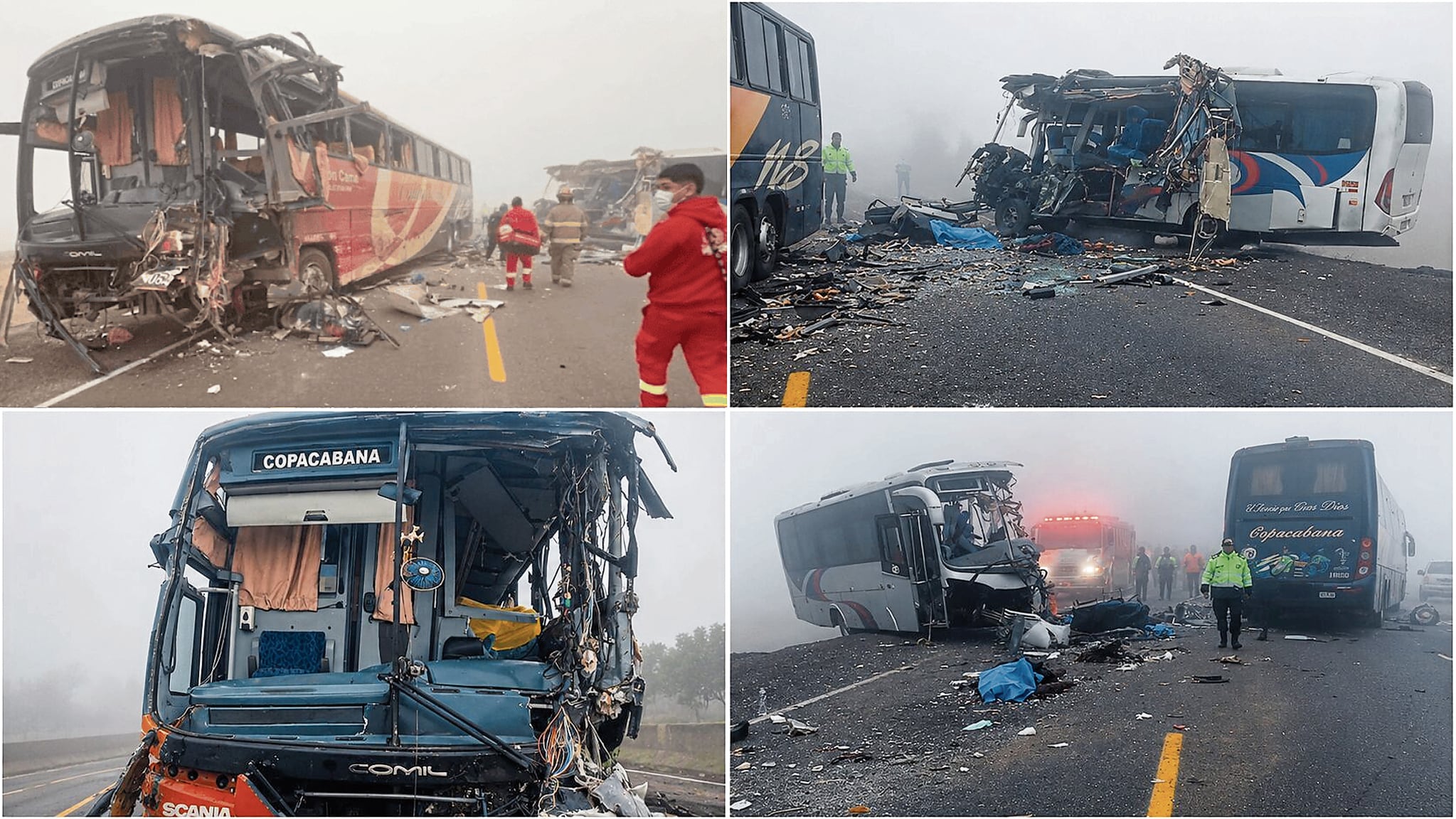 Algunos pasajeros fueron rescatados de entre los fierros retorcidos, en Tacna.