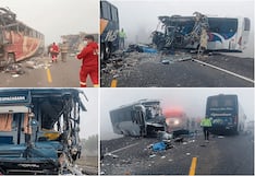 Cinco mueren en choque de buses en que un vehículo habría invadido carril contrario