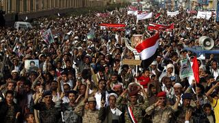 Población de Yemen protesta contra ataques de aliados de Estados Unidos [FOTOS]