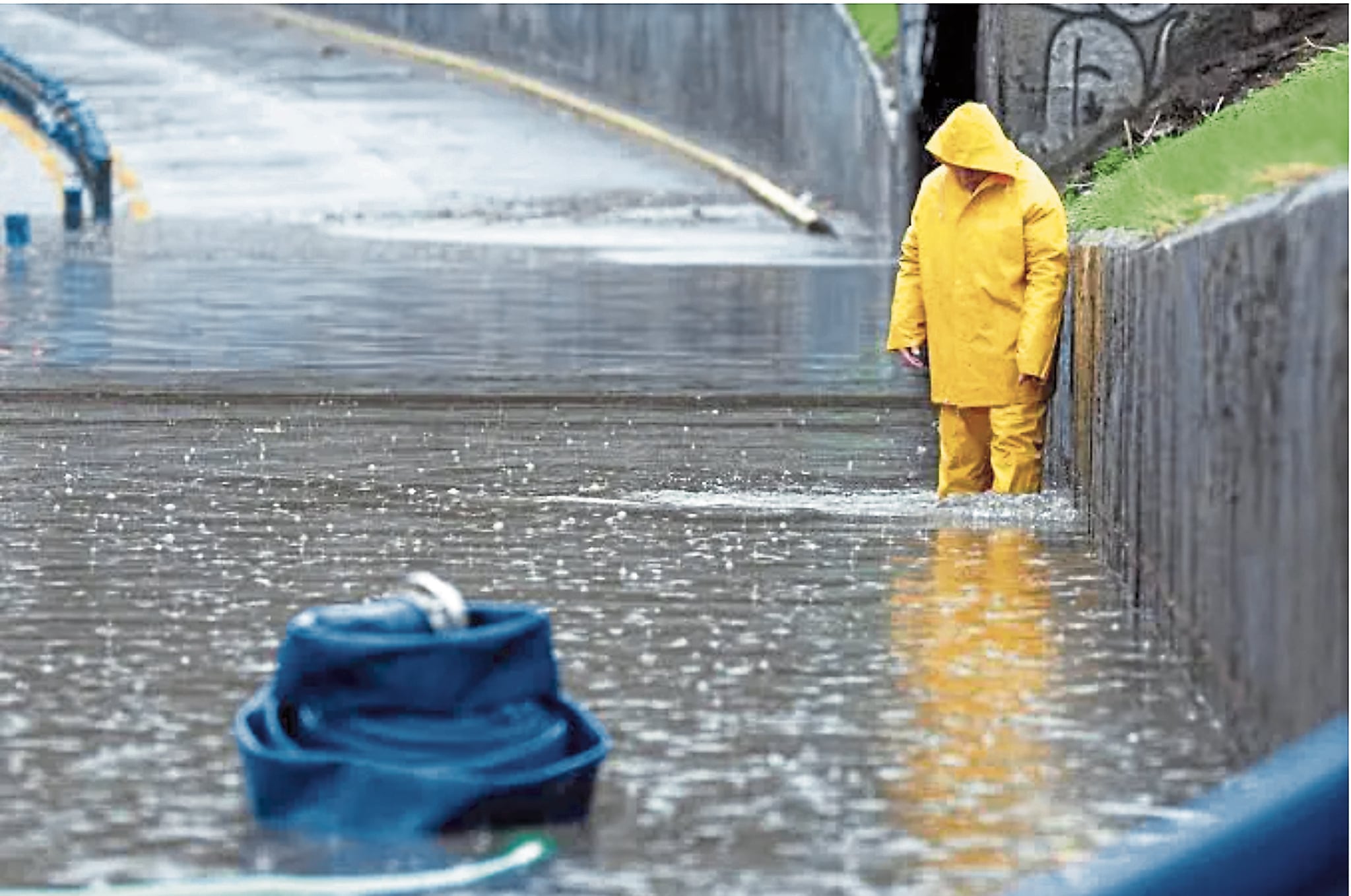 Extensas áreas han resultado inundadas por las lluvias muy fuertes.