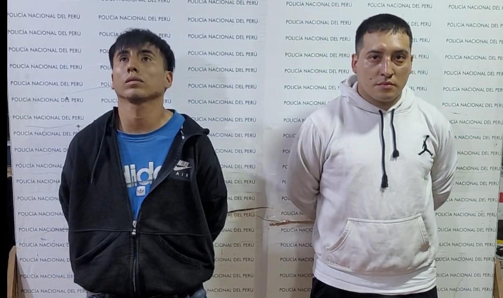 Los dos sujetos sindicados de asaltar y balear a un menor de 17 años.