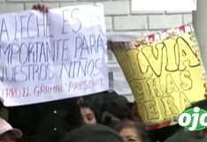 Madres realizan plantón tras cambio de productos en vaso de leche en SJL (VIDEO)