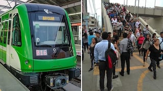 Metro de Lima: suspenden servicio por falla eléctrica (VIDEO Y FOTOS)
