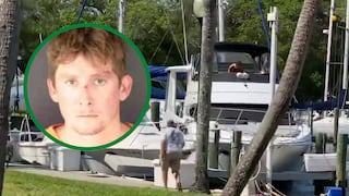¡Se le acabó el océano! Hombre de Florida estrella su bote contra un puerto en video viral