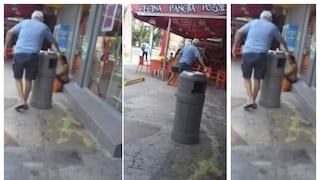 Hombre es captado arrojando ácido muriático cerca a una niña y causa indignación (VIDEO)