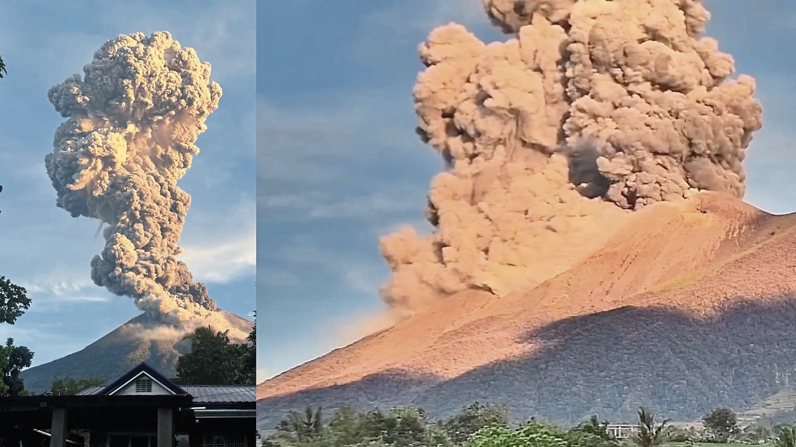 Erupción de volcán en Filipinas es un espectáculo de terror.