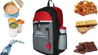 Alimentos que no deben faltar en tu mochila de emergencia para un terremoto