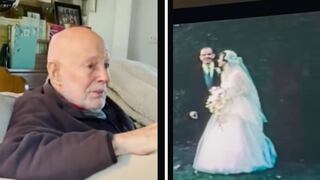 Abuelito llora al ver video de su boda después de 65 años y recordar a su esposa fallecida 