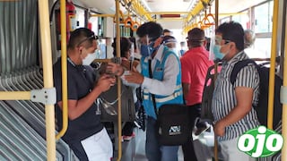 ATU: “Más de 490 pasajeros fueron bajados de los buses del Metropolitano por no utilizar protector facial”