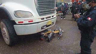 Puno: Camión embiste y mata a joven motociclista en Juliaca