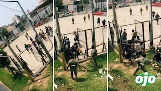 Jóvenes jugaban ‘pichanga’ en losa deportiva y fueron castigados de manera particular por el Ejército | VIDEO