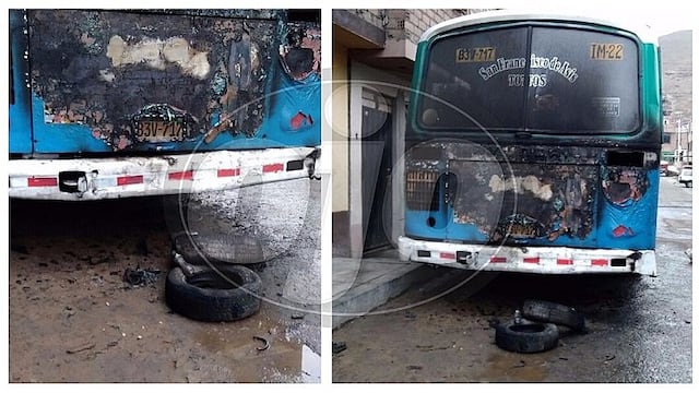 Incendian bus de conocida empresa de transporte (VIDEO)