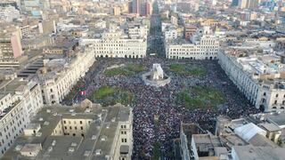 Así luce Plaza San Martín desde el aire tras la llegada de manifestantes para la marcha nacional │FOTOS