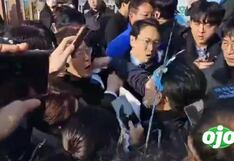 Líder de la oposición de Corea del Sur fue apuñalado en el cuello durante evento público en Busan
