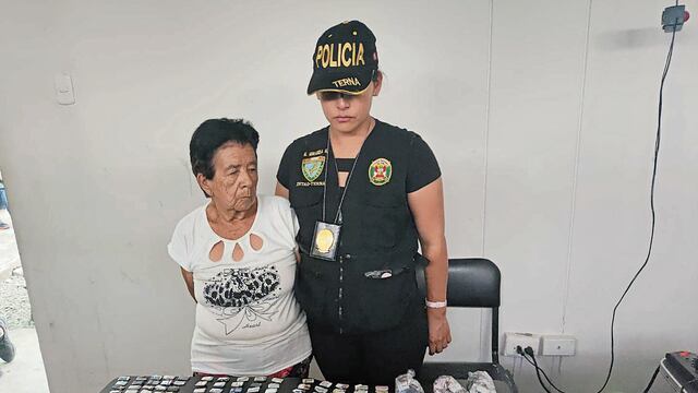 Abuelita cae por venta de droga en Trujillo