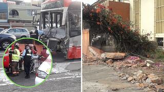 Bus del Corredor Rojo se estrelló contra iglesia evangélica en la avenida La Marina (VIDEO)