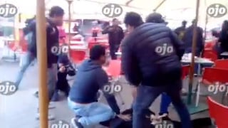 Captan precisos instantes que extranjeros son detenidos en Plaza Norte (VIDEO)