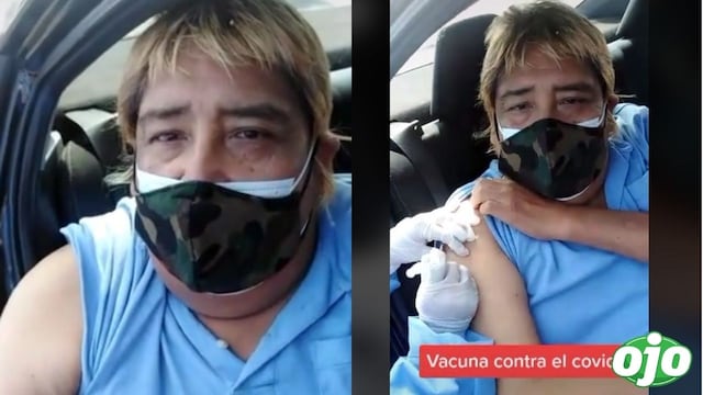 ‘Tongo’ recibe vacuna contra Covid-19 y le canta a enfermera: “Tengo una pituca que me hinca mucho” | VIDEO