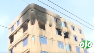 Bomberos controlaron incendio en quinto piso de edificio en Los Olivos