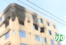 Bomberos controlaron incendio en quinto piso de edificio en Los Olivos
