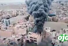 Reportan incendió de grandes proporciones cerca del Parque de las Leyendas en San Miguel