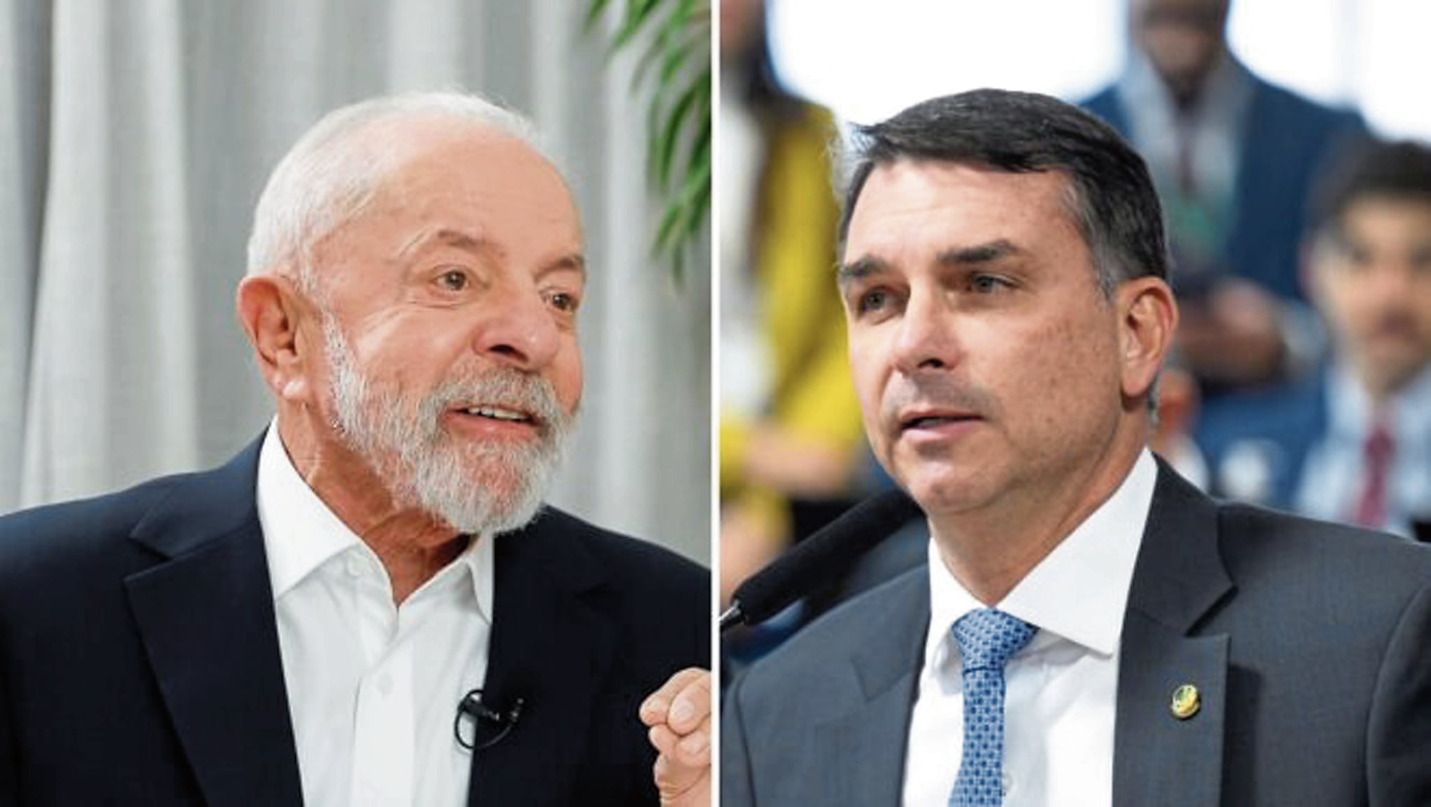 Luiz Inácio Lula da Silva (izquierda) y Flávio Bolsonaro (derecha) saben que están muy cerca.