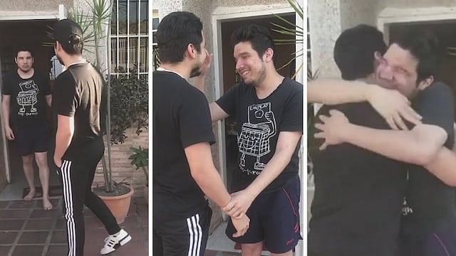El emotivo reencuentro de un venezolano con su hermano ciego (FOTOS Y VIDEO)