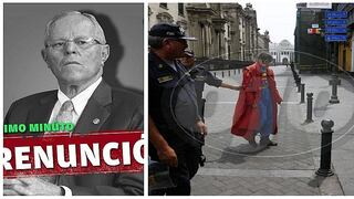 Detienen a 'Superman' por acercarse a Palacio de Gobierno tras renuncia de PPK (FOTOS)