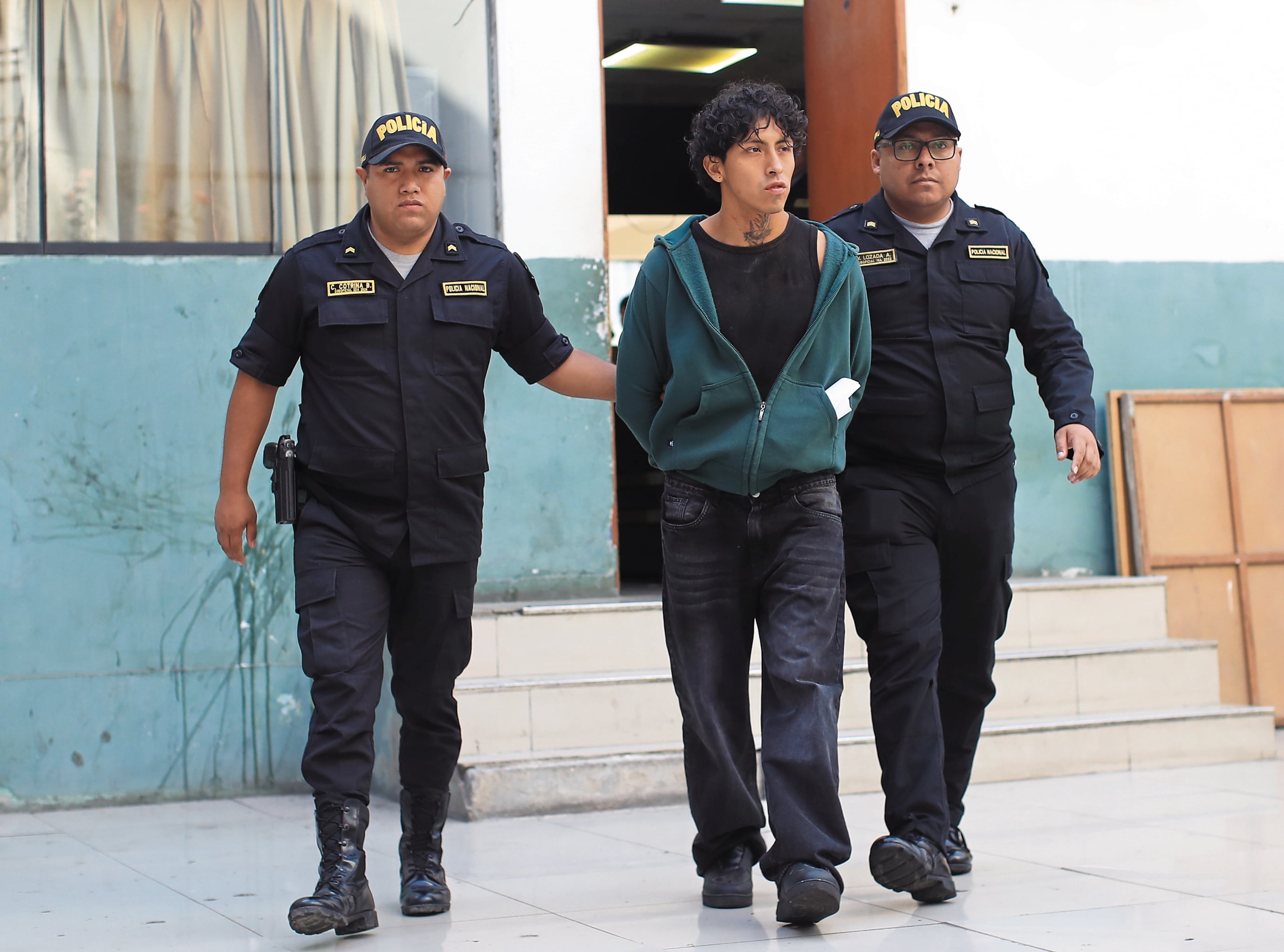 Ante la Policía, José Luis Ayllor Ilizarbe (26) afirmó que no la mató y que la mujer se cayó sola de la cama. Foto: Cesar Bueno@photo.gec