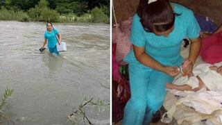 Enfermera cruza ríos y recorre largos tramos para atender a sus pacientes en Piura 
