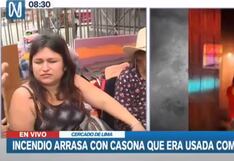 Damnificados piden ayuda tras incendio en casona ubicada en Cercado de Lima: “estamos en la nada”