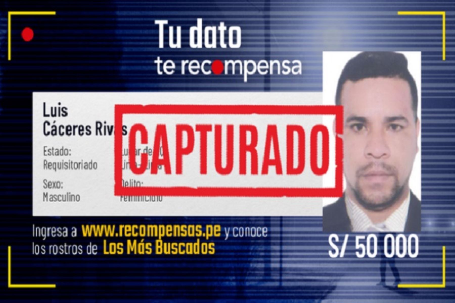 Luis Joel Cáceres Rivas fue capturado en Trujillo. (Foto: Andina)