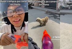 “La mejor compra”: joven muestra su nuevo producto para ahuyentar a los perros cuando pasea en su moto