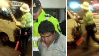 Conductor de combi embistió a policía en San Borja, pero fue capturado | VIDEO