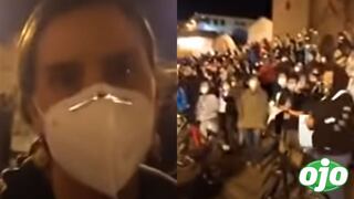 Verónika Mendoza es echada a gritos de la Plaza de Armas de Cusco en medio de las protestas │VIDEO