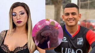 Paula Arias recibió ‘pastelazo’ por parte de su novio Eduardo Rabanal tras cantarle por su cumpleaños | VIDEO