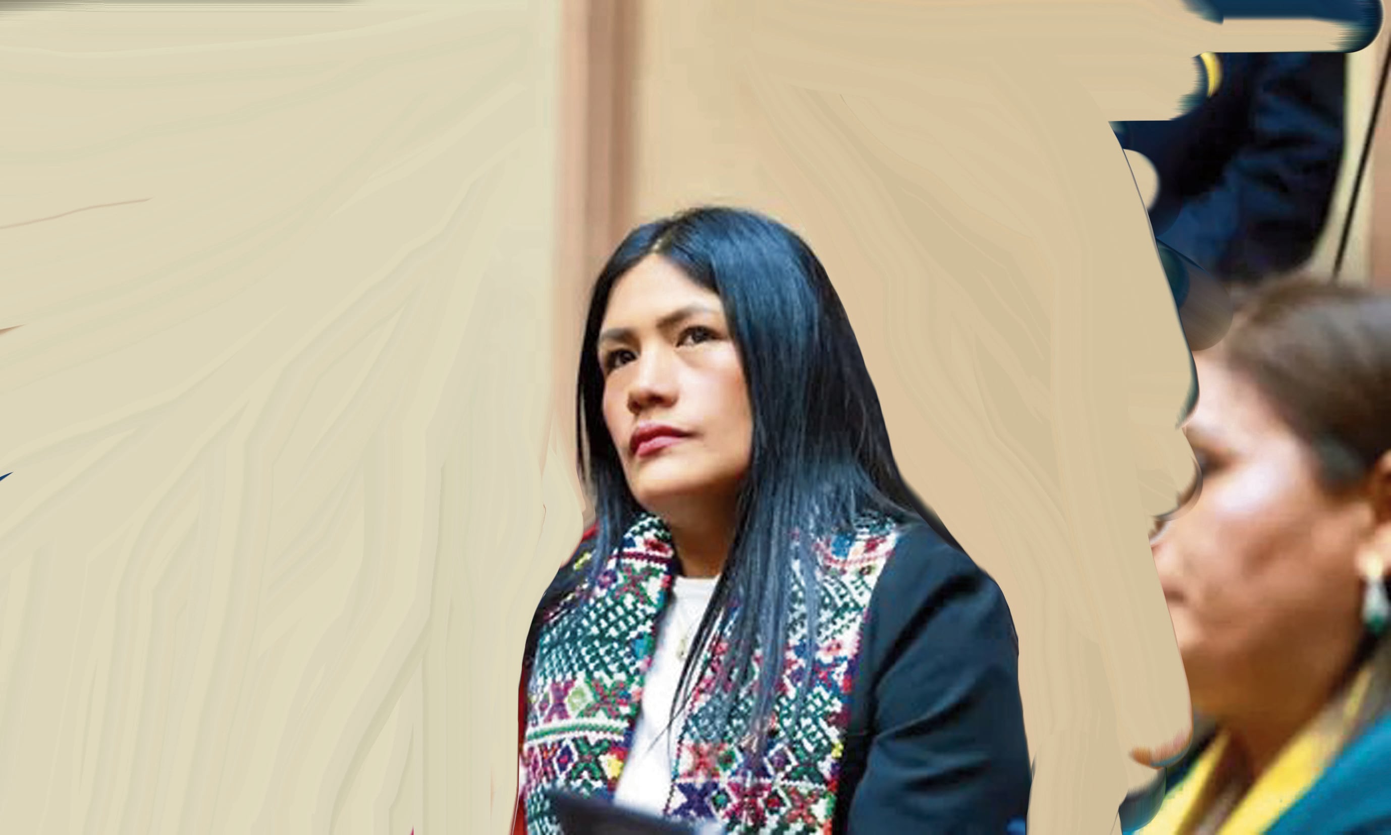 Al sentirse acosada políticamente, la diputada Catherin Palomino estuvo molesta con la prensa.