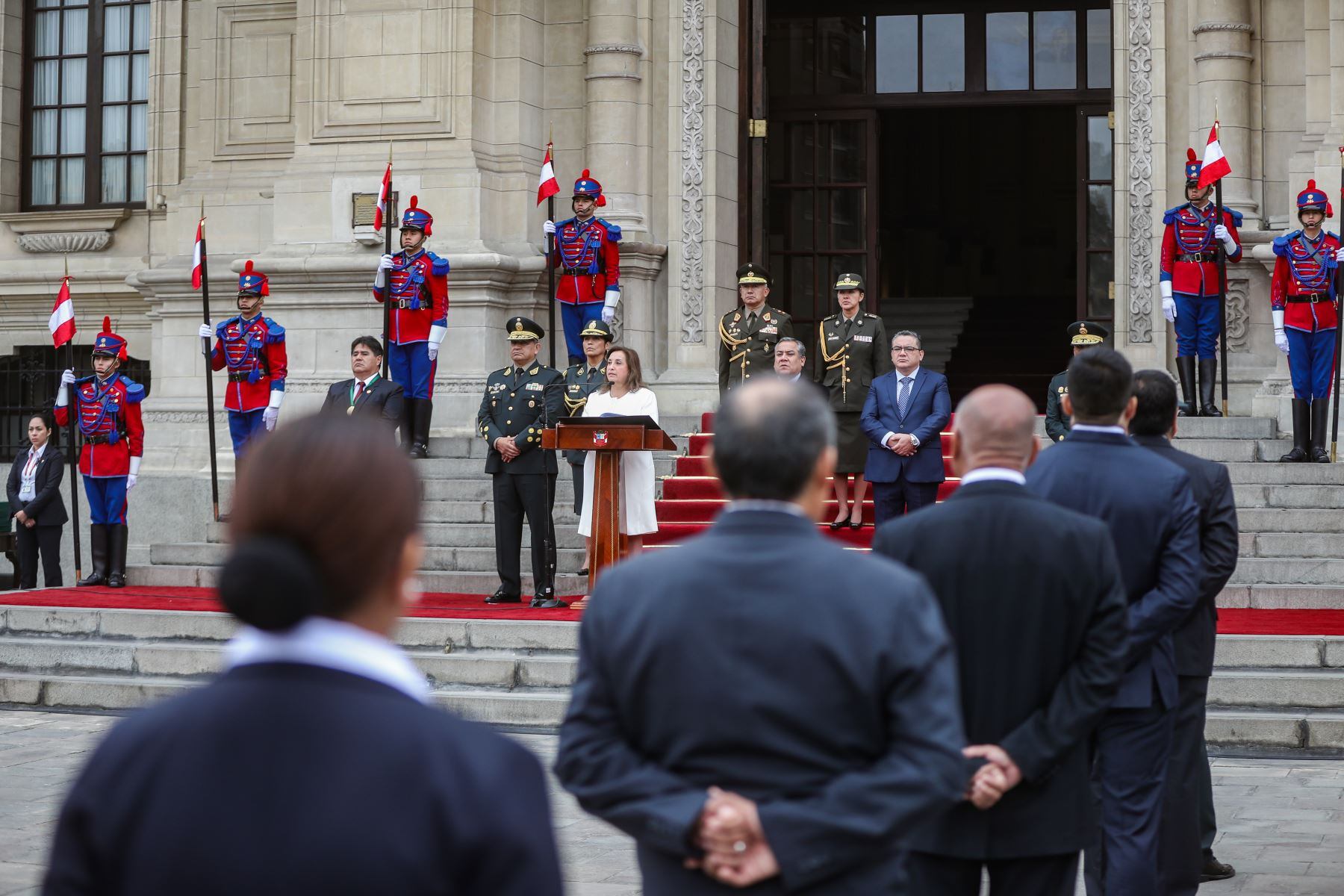 Dina Boluarte en Palacio de Gobierno.