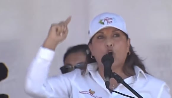 Dina Boluarte en Junín. (Foto: TV Perú)