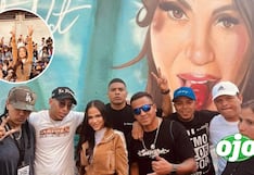 Natti Natasha visitó mural en su honor en uno de los barrios más ‘picantes’ de La Victoria
