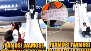 Falsa alarma en avión: Pasajeros de vuelo Juliaca-Lima evacuaron por rampas en Pisco | VIDEO