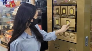 Máquina expendedora vende lingotes de oro y un montón compra metal precioso