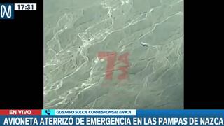 Ica: Avioneta hace aterrizaje de emergencia y deja daños en las Líneas de Nazca