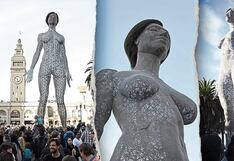 Estados Unidos: gringos protestan por estatua de mujer desnuda que “respira” y piden vestirla