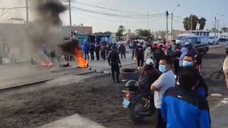 Pescadores bloquean vía entre Pisco y Paracas en protesta por cuota de pesca de bonito | VIDEO