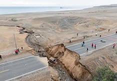 Lluvias destruyen carreteras Panamericana Sur y Costanera, cortada por quebrada activada