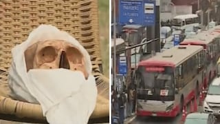 Buscan a pasajero que olvidó cráneo humano dentro de bus de transporte público | VIDEO