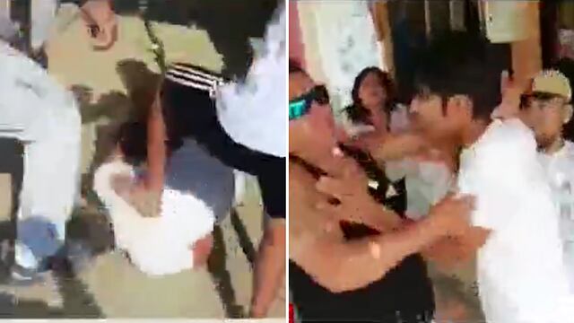 Padres agarran a golpes a sujeto acusado de realizar tocamientos indebidos a sus hijos (VIDEO)