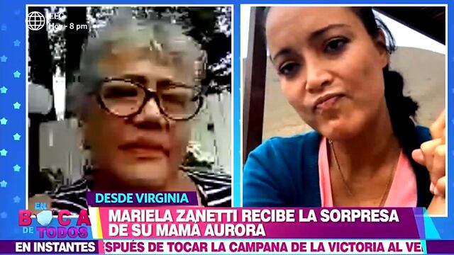 Mariela Zanetti se quiebra al ver a su mamá en vivo desde Estados Unidos | VIDEO